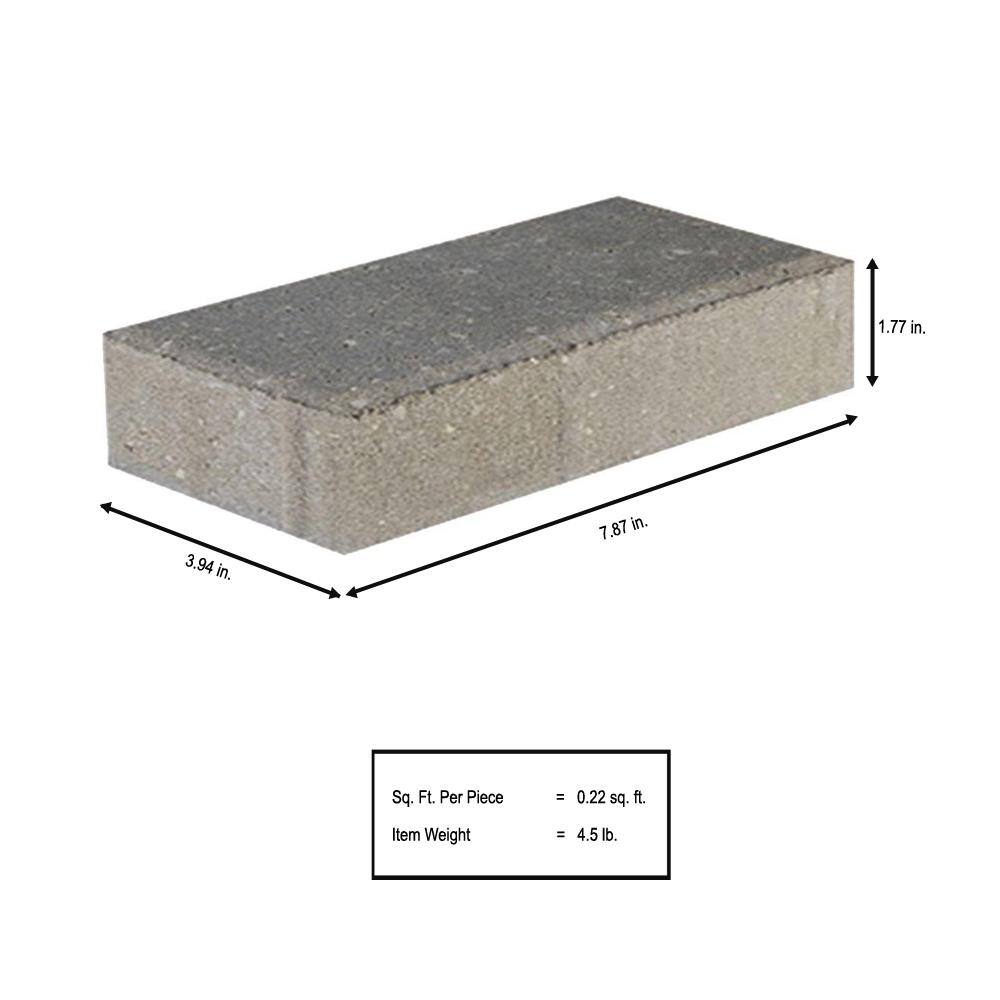 Pavestone Holland 45 mm 7.87 in. L x 3.94 in. W x 1.77 in. H Rivertown Blend Concrete Paver ( 672-Piece145 sq. ft.Pallet) 22049