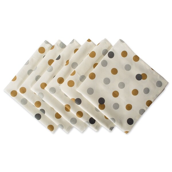 Design Imports Gold Christmas Collage Napkin Set (Set of 6)