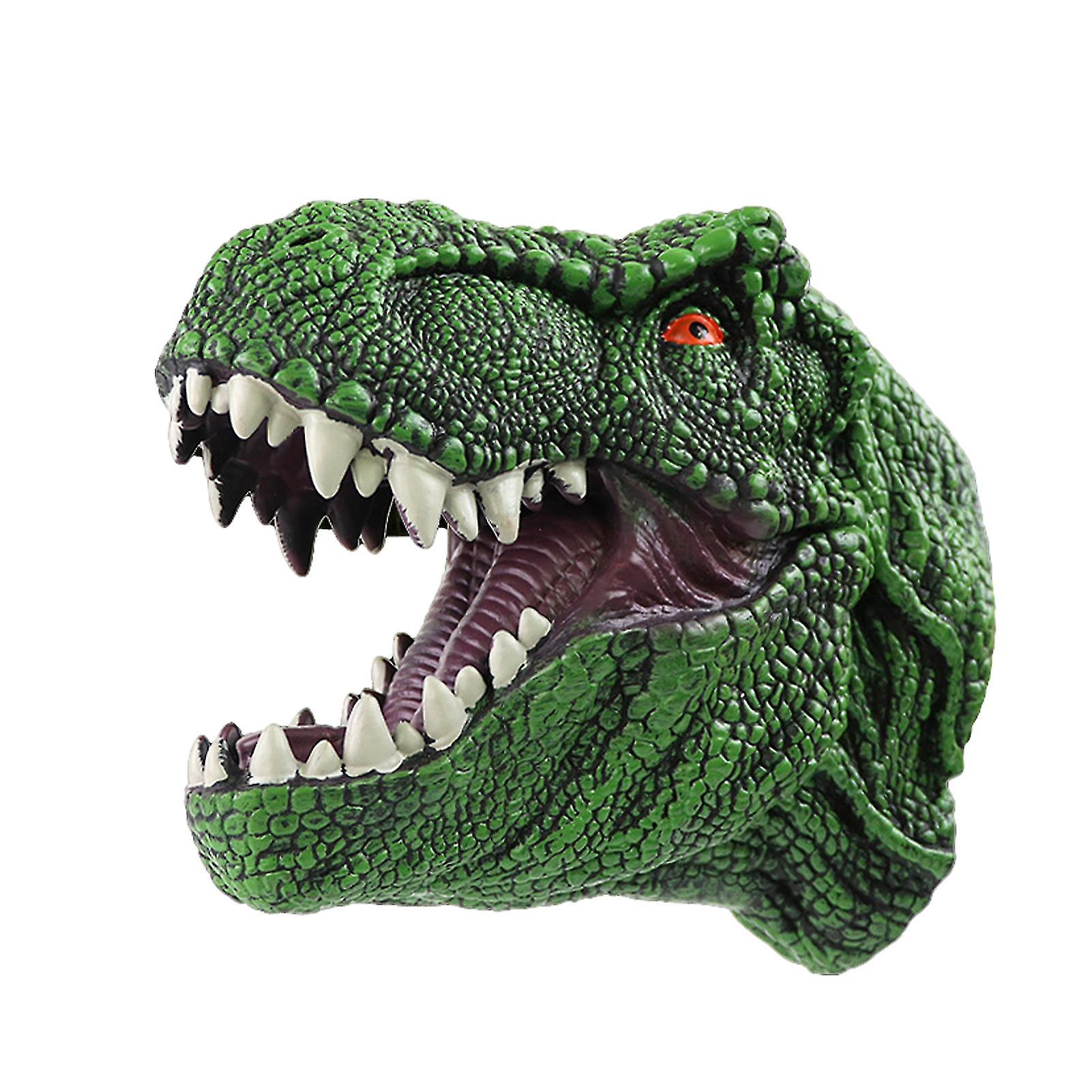 Dinosaur Puppet Realistic Dinosaur Head Hand Puppets Toy Flexible Rubber Hand Puppet Soft Rubber T Rex Dinosaur Toys For