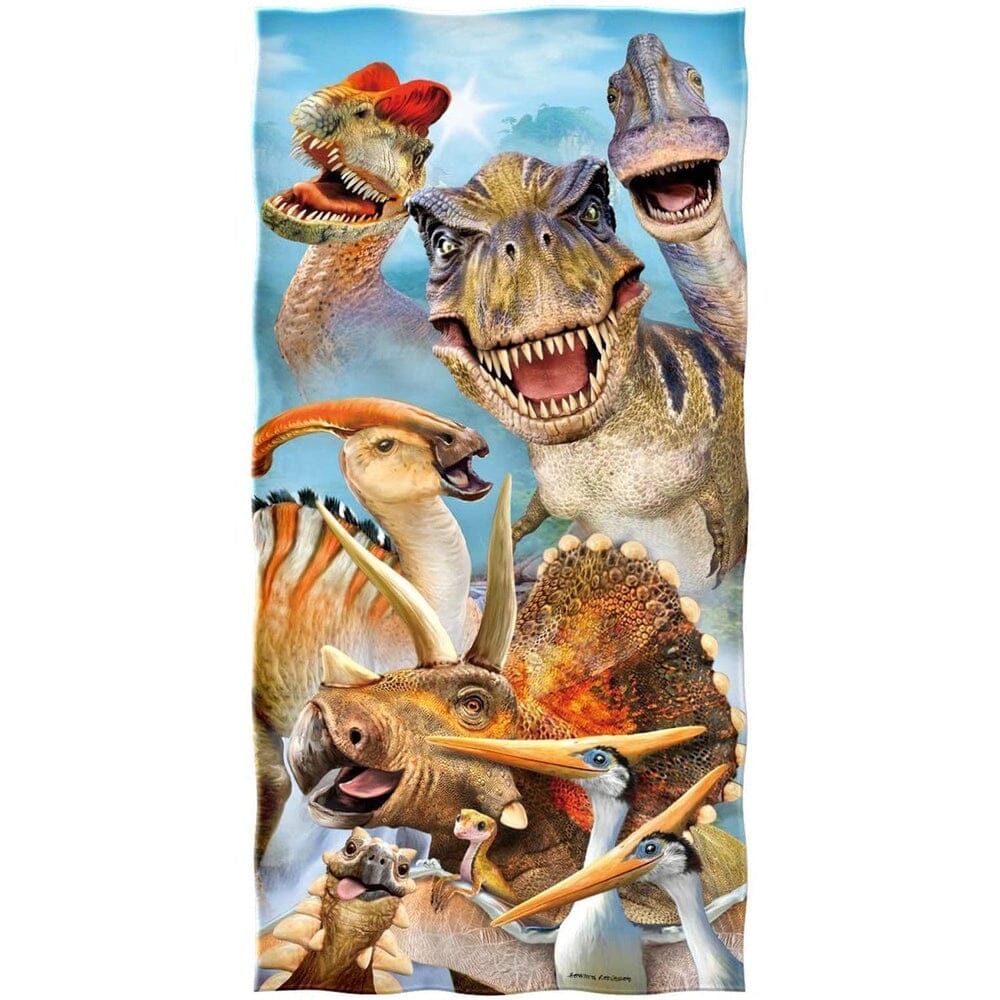 Dinosaurs Selfie Super Soft Plush Cotton Beach Bath Pool Towel