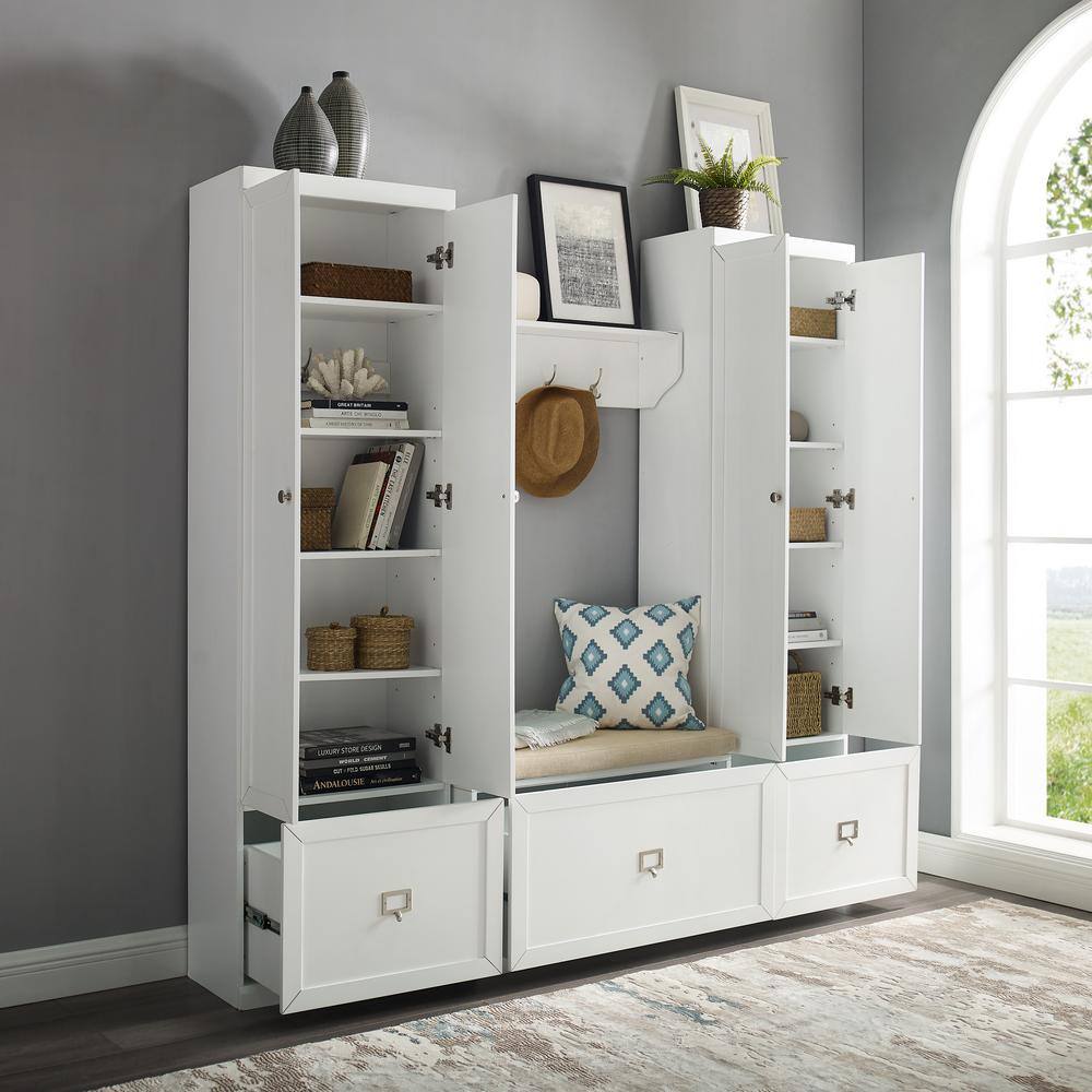 CROSLEY FURNITURE Harper White 4-Piece Entryway Set KF31015WH