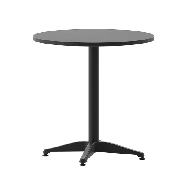 Emma And Oliver 27 5 x27 x27 Round Aluminum Indoor outdoor Table With Base