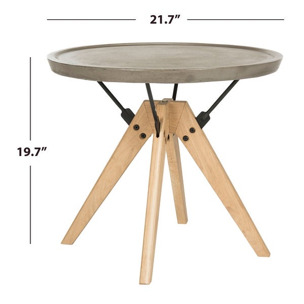 SAFAVIEH Outdoor Living Farmond Modern Dark Grey Side Table - 21.7