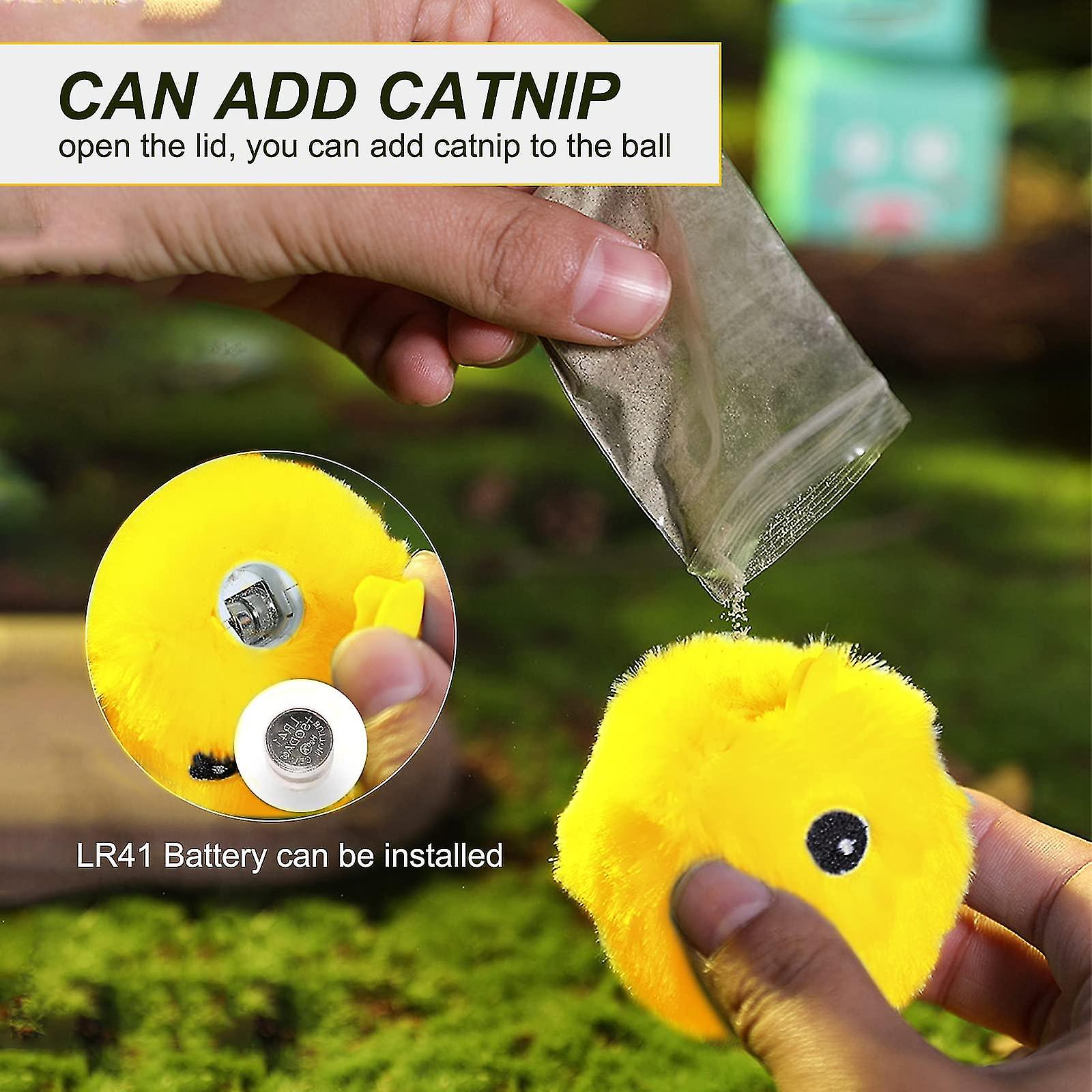 Bird Sd Cat Toy Ball With Catnip， Interactive Cat Toy With Singing ， For Biting， ， Chewing