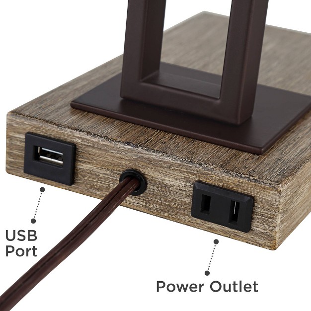 High Bronze Metal With Usb And Ac Power Outlet Mica Shade For Bedroom Living Room Home