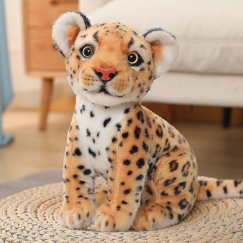 28cm Simulation Snow Leopard Plush Toy Stuffed Animal Kawaii Lifelike Leopard Accompany Doll Toys For Kids Girls Gift Decor