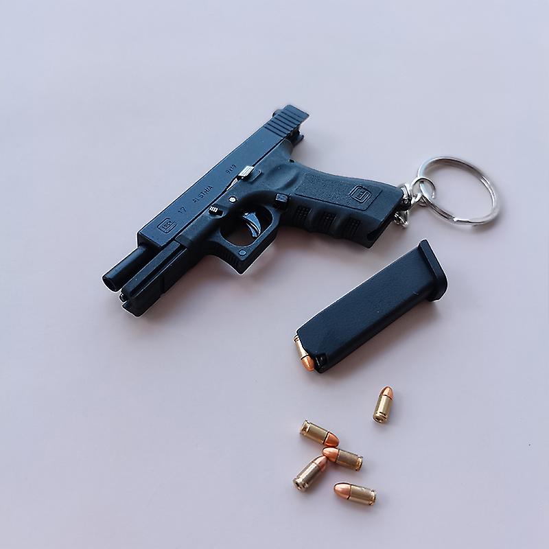 Born Pretty Fidget Toy Glock 17 Keychain Mini Metal Desert Eagle Glock G17 Keychain Pistol Portable Shell Ejection Assemble Disassemble