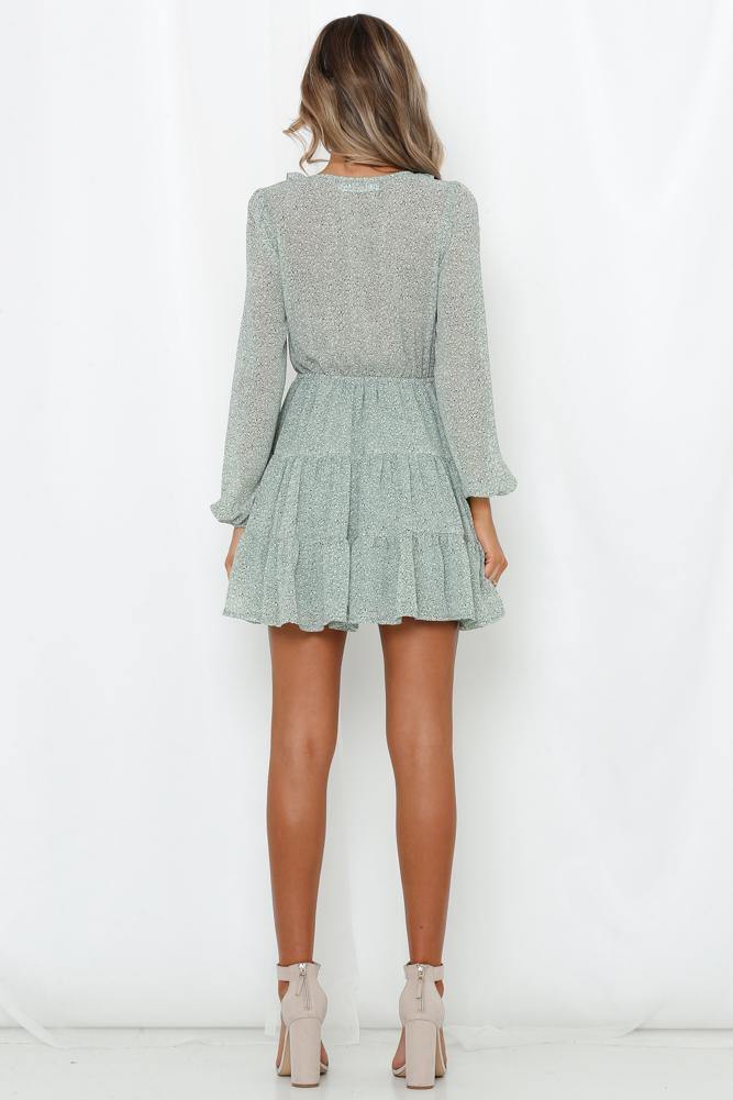 On My Wish List Dress Sage