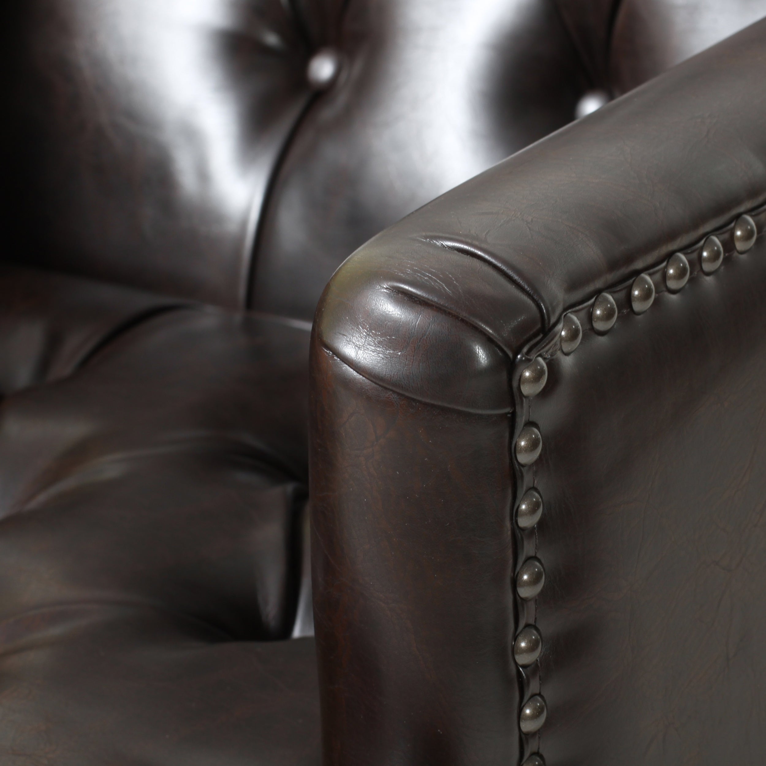 Medford Brown Leather Club Chair