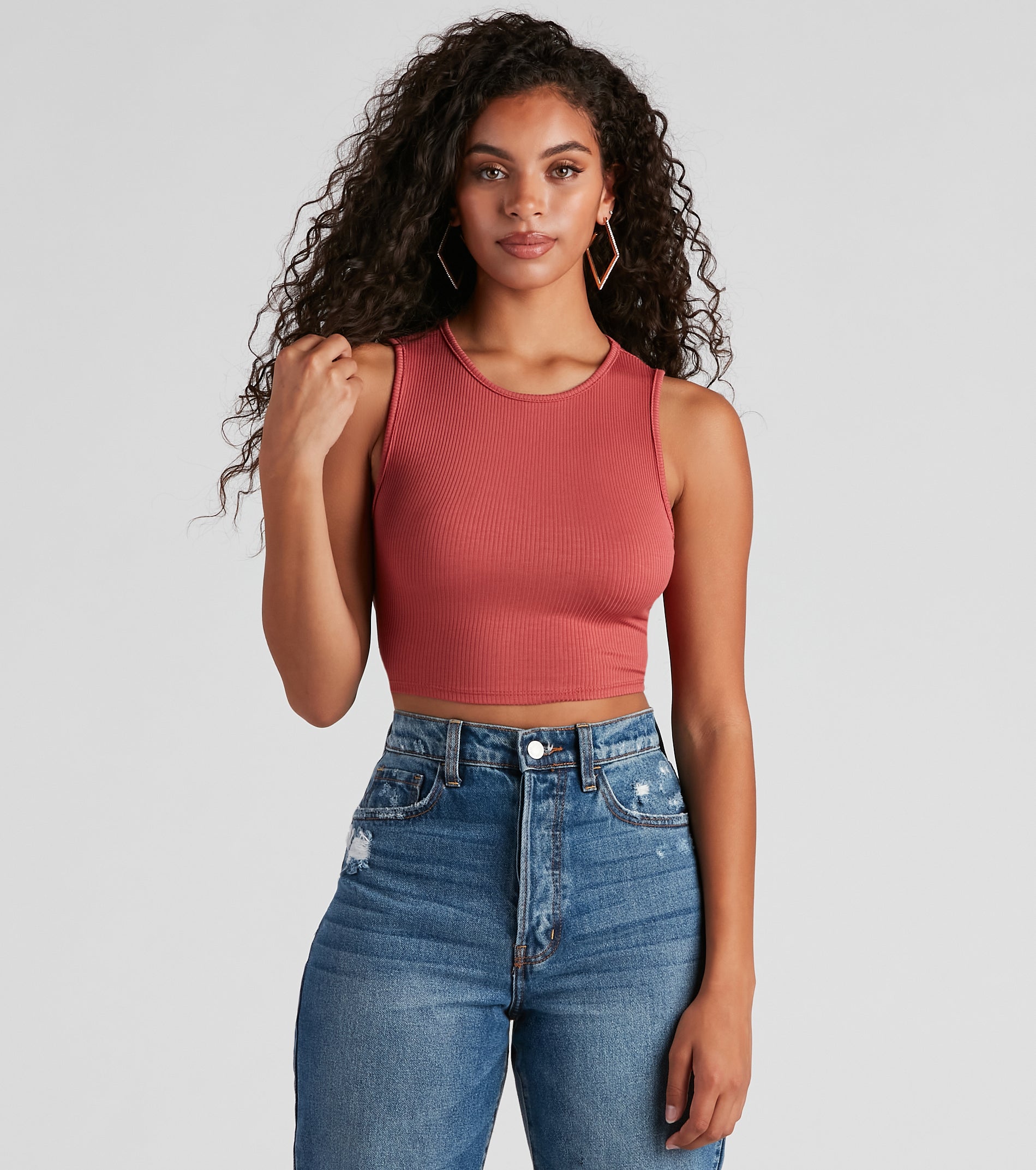 Casual Vibes Crew Crop Top