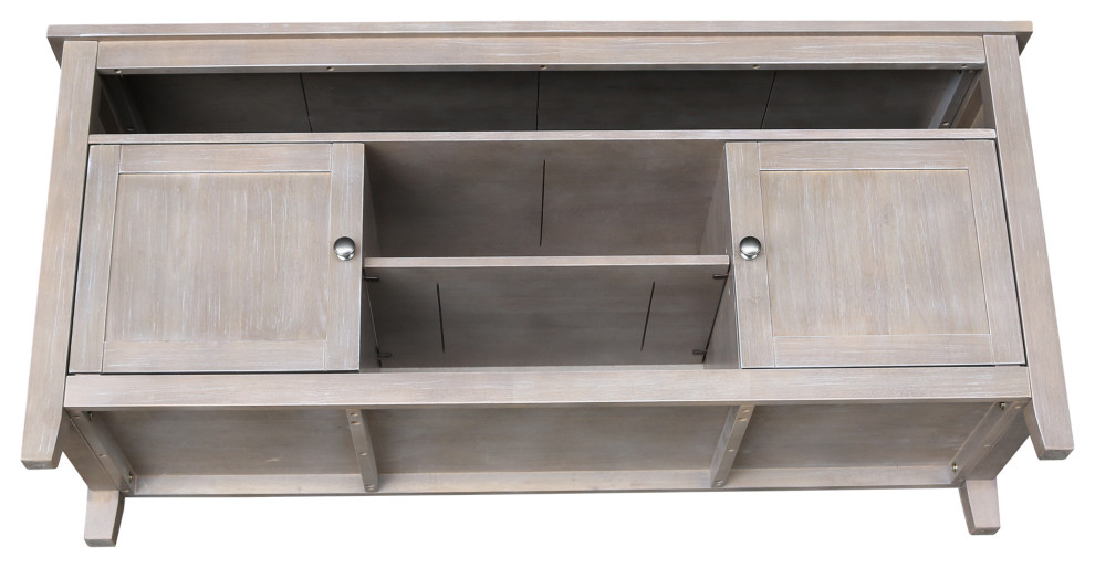 Entertainment / TV Stand with 2 Doors   Farmhouse   Entertainment Centers And Tv Stands   by International Concepts  Houzz