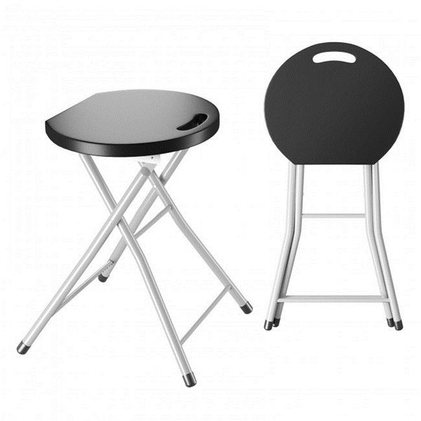 Portable Folding Stools with 330lbs Capacity， Sturdy Frame Bar Stools