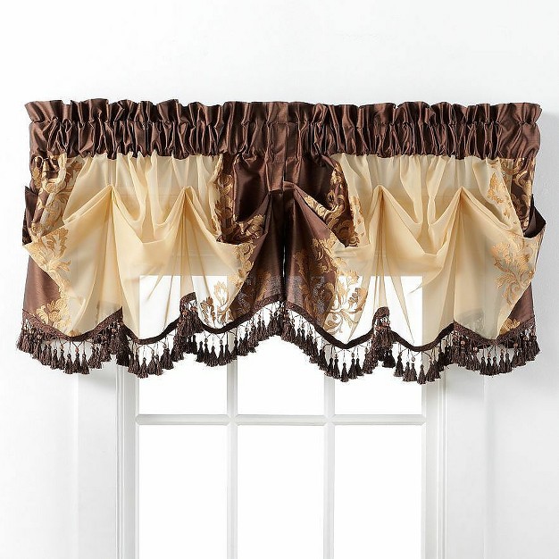 Kate Aurora Danbury Custom Austrian Embroidered Rod Pocket Window Valance Treatment