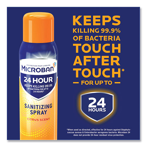 Procter and Gamble Microban 24-Hour Disinfecting Sanitizing Spray | Citrus Scent， 12.5 oz Aerosol Spray， 2