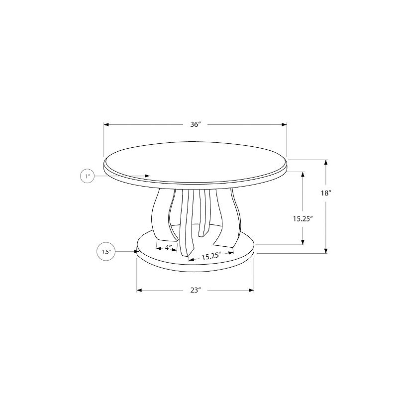 Monarch Mirror Transitional Coffee Table