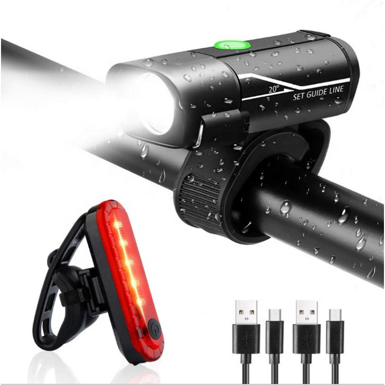 New Ebike Parts Usb Rechargeable Fog Headlight Tail Front Rear Light Set Led Bike Light For Electric Bicycle