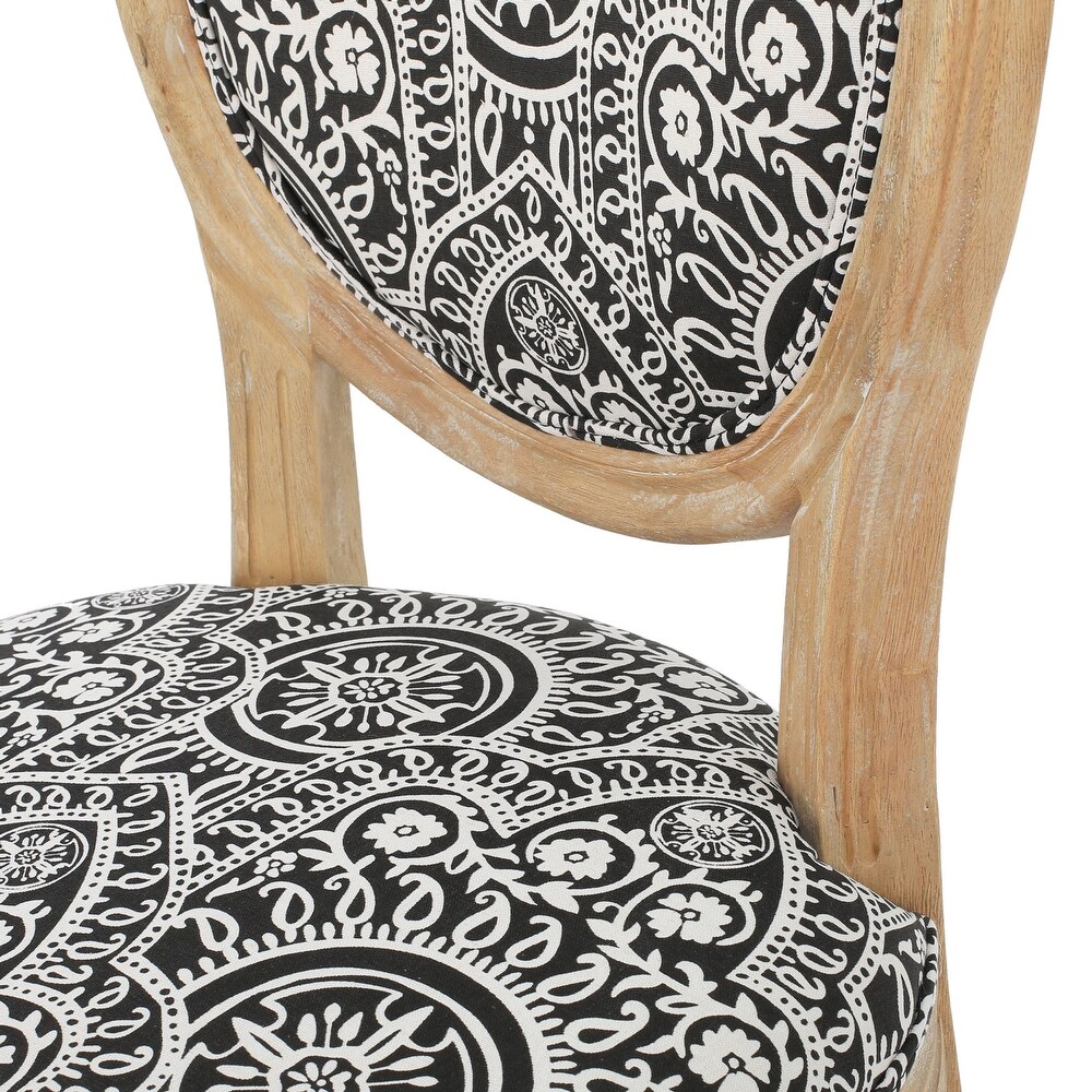 Phinnaeus Patterned Fabric Dining Chair (Set of 2) by Christopher Knight Home