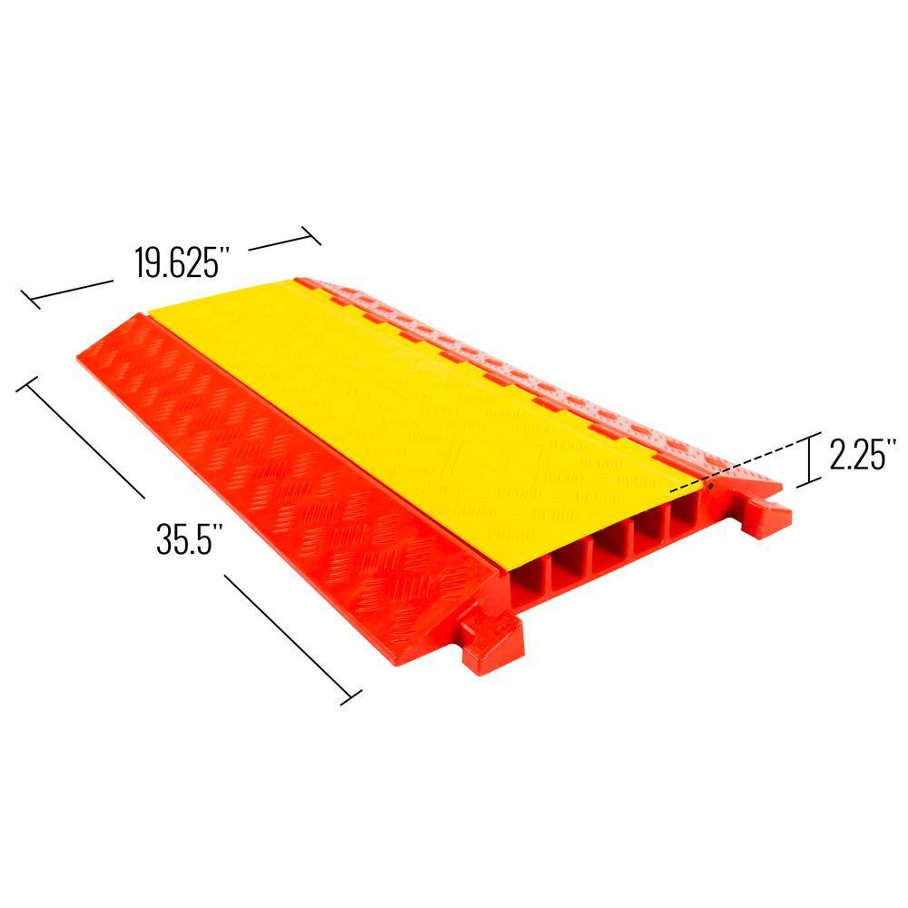 Guardian 5-Channel Polyurethane Cable Protector Ramp for 1.375 in. Dia Cables DH-PCP-2