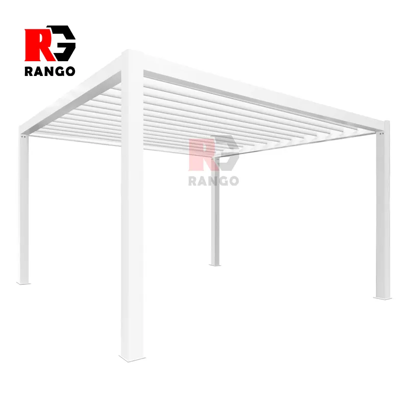 Foshan factory Outdoor Factory Supplying Modern New Design Aluminium Gazebos Pergola with led light custom aluminium pergola