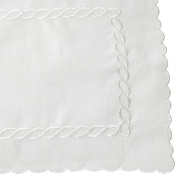 Saro Lifestyle Embroidered Braid Design Tablecloth