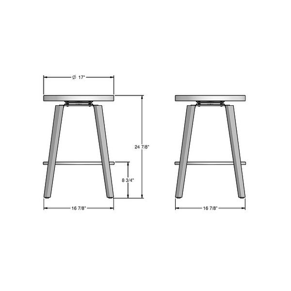 Amisco Ravi Swivel Counter and Bar Stool