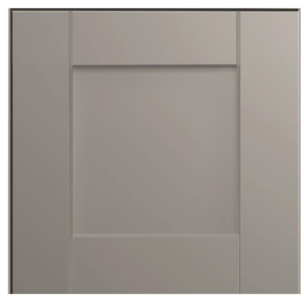 Hampton Bay Shaker 14.5 in. W x 14.5 in. H Cabinet Door Sample in Dove Gray HBKSMPLDR-SDV