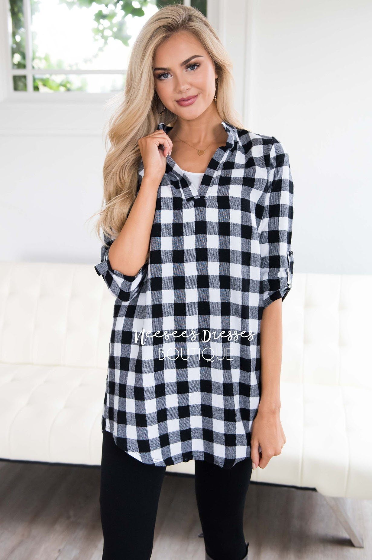 Cute in Plaid Flannel Tunic