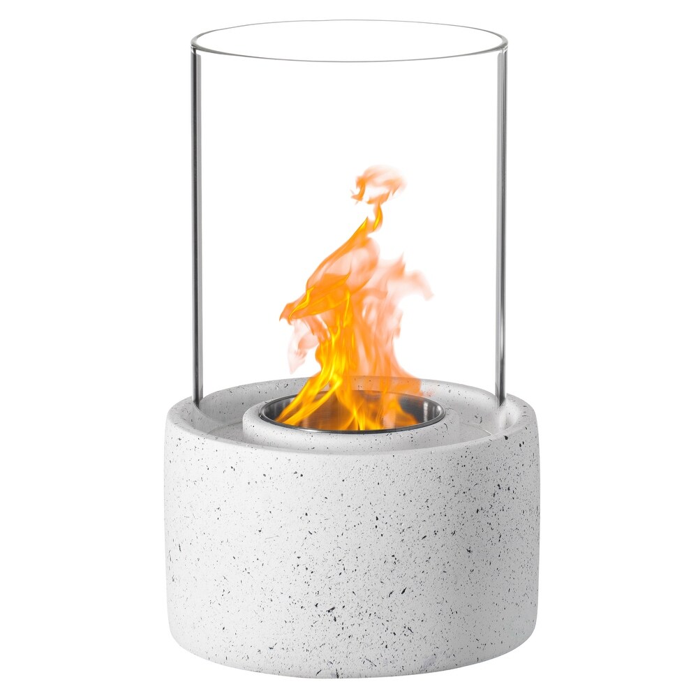 Mini Tabletop Fire Pit Rubbing Alcohol Fireplace Indoor Outdoor Portable Fire Concrete Bowl Pot Fireplace