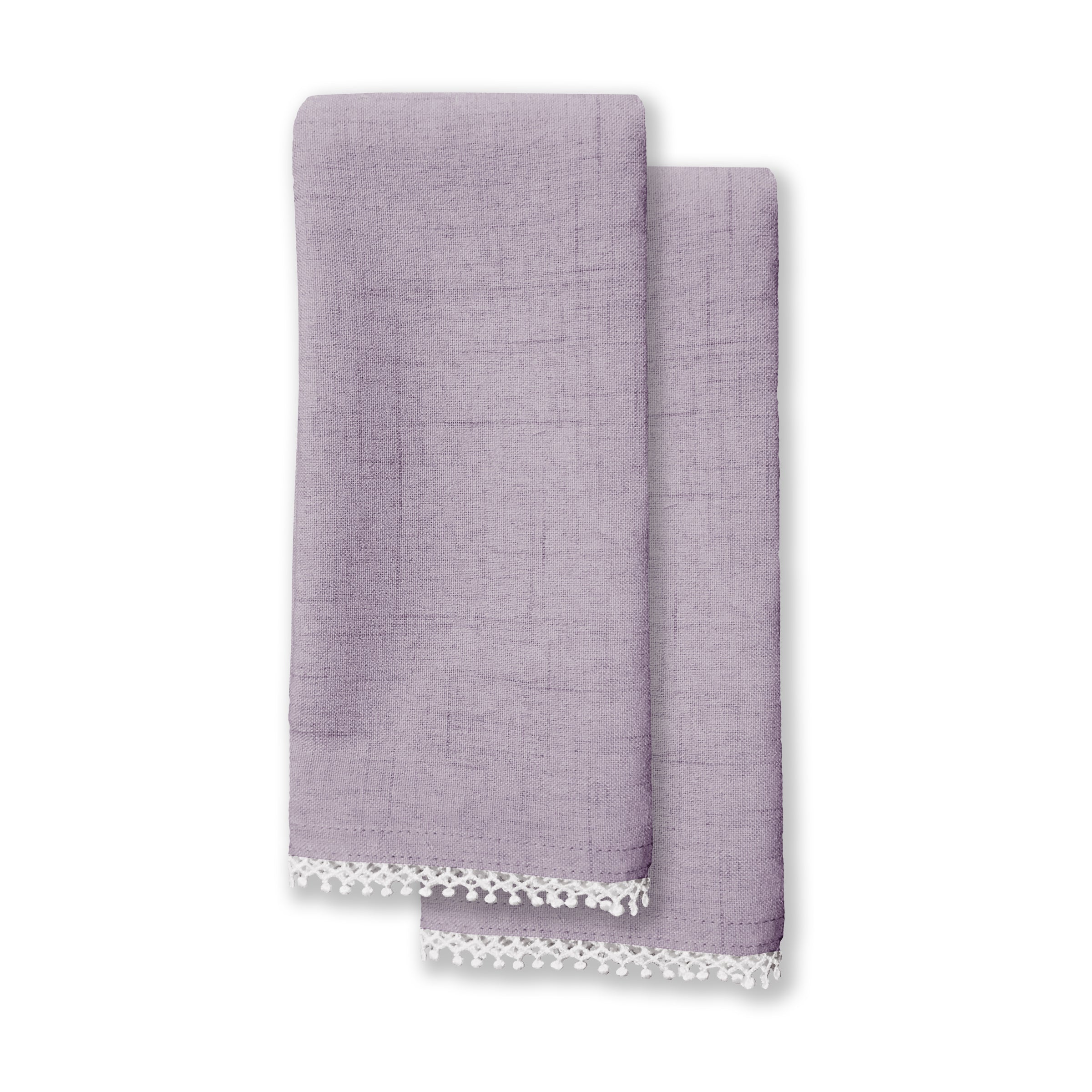 French Perle Violet Dinner Napkins, Set of 2