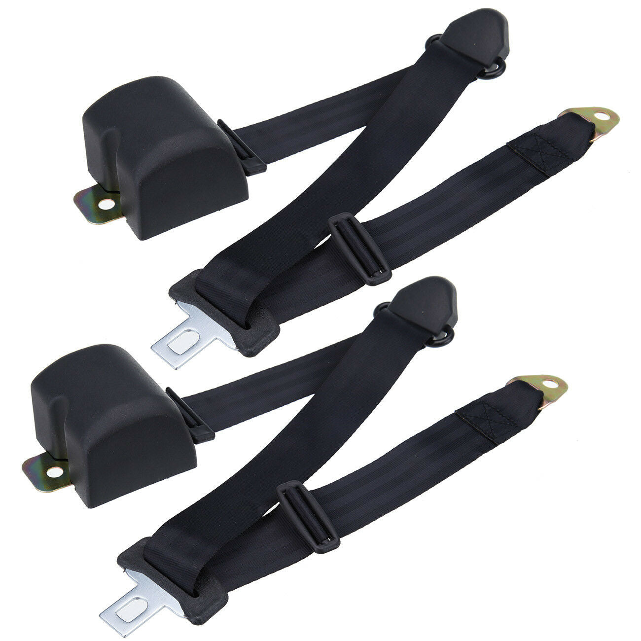 FEBONMLHK 2 Set 3 Ρoint Adjustable Car Seat Belt Harness Kit Universal for Trucks for Truck，Club Golf Cart，Go Kart， Van， VR，UTV and Buggies