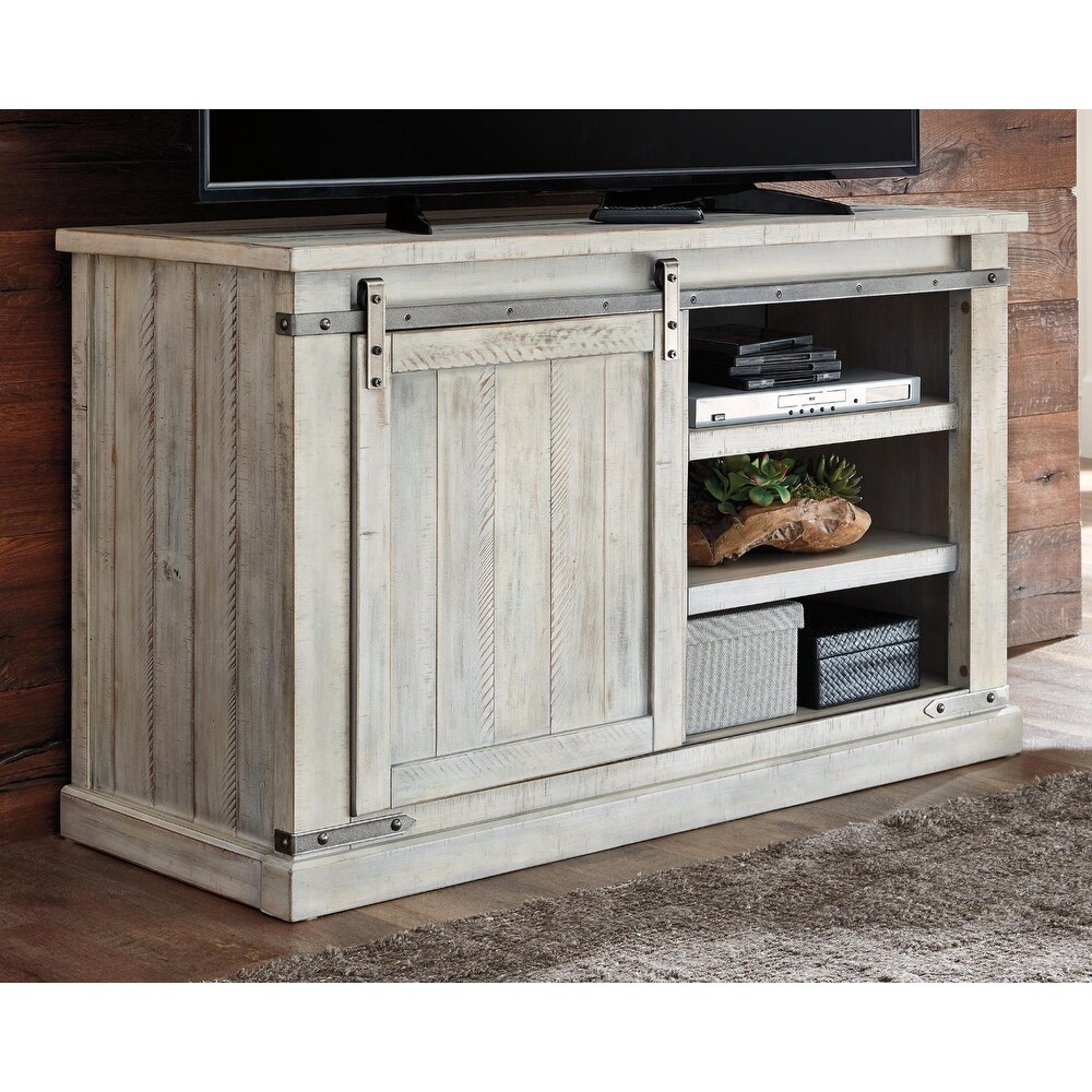 Signature Design by Ashley Carynhurst Casual TV Stand Whitewash