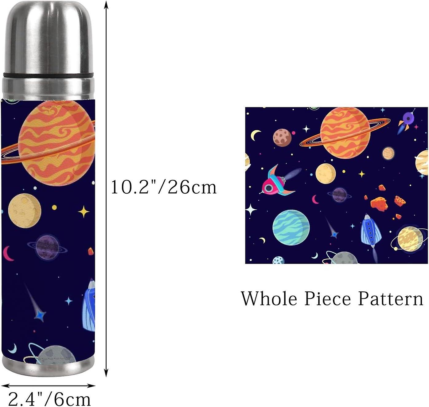 Insulated Mug Stainless Steel Water Bottle Planets In Open Space Vacuum Cup Travel Mug For Travel School Office