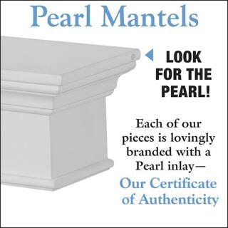 Pearl Mantels 4 ft. Crisp White Finish Cap-Shelf Mantel RPS48610D