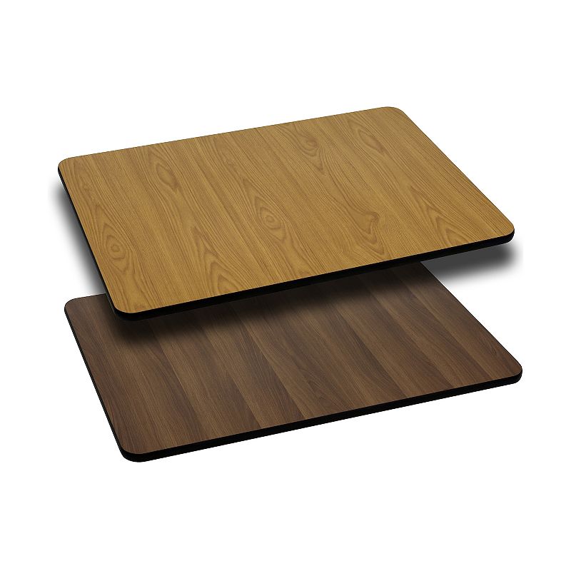 Emma and Oliver 30x42 Rectangular Black/Mahogany Reversible Laminate Table Top