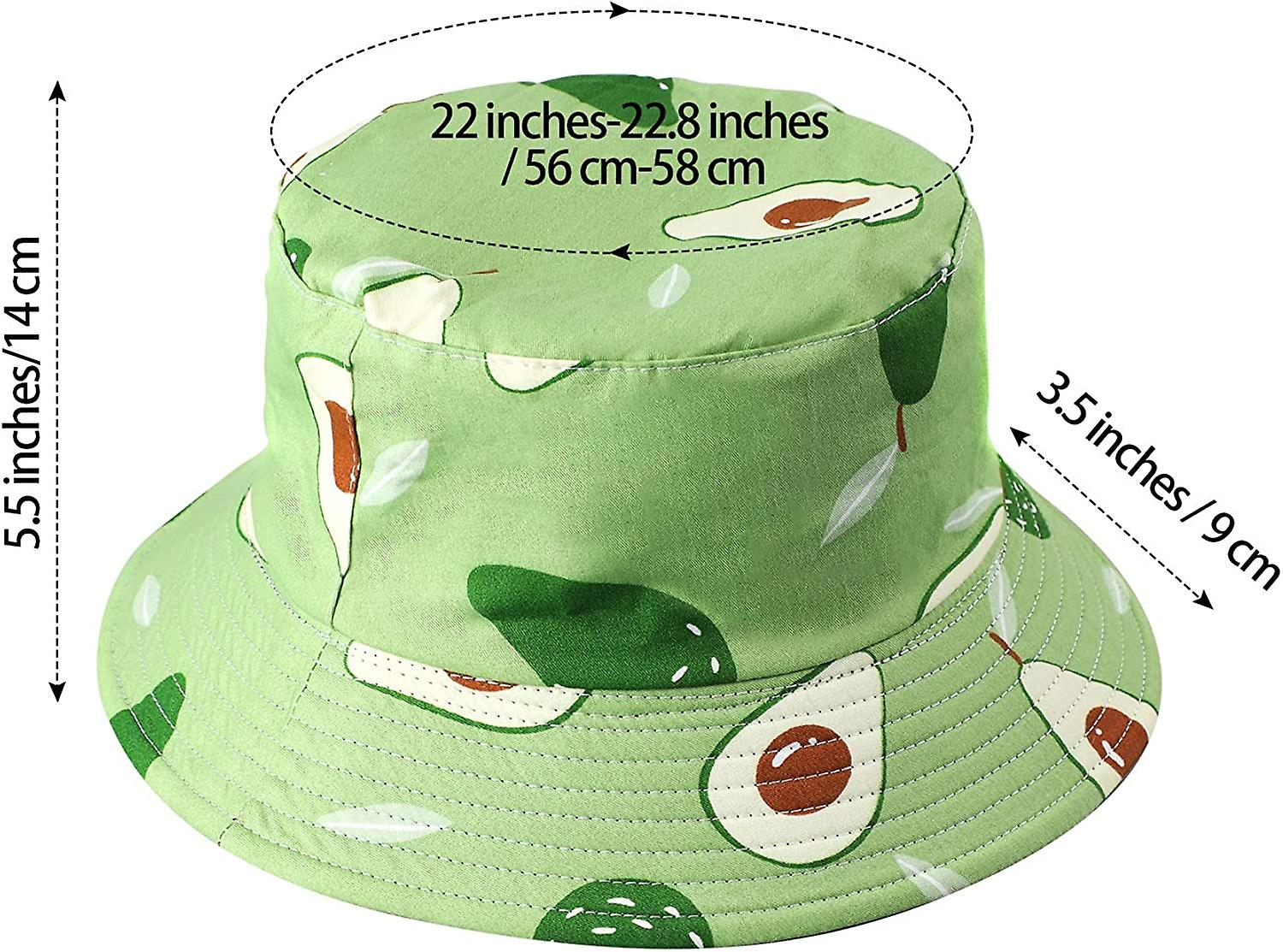 4 Pack Unisex Print Bucket Hats， Cotton Beach Sun Hat For Women Summer Travel， Outdoor Reversible Cap Double Sides Wear For Women Men