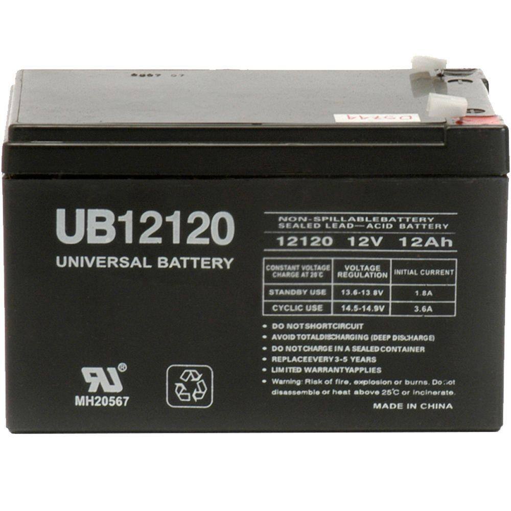 UPG 12-Volt 12 Ah F1 Terminal Sealed Lead Acid (SLA) AGM Rechargeable Battery UB12120