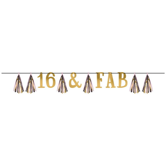 Amscan 644424 16   Fab Letter   Tassel Banner   NS