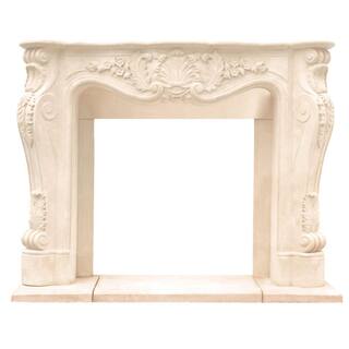 Historic Mantels Chateau Series Louis XIII 48 in. x 62 in. Cast Stone Mantel CL14002