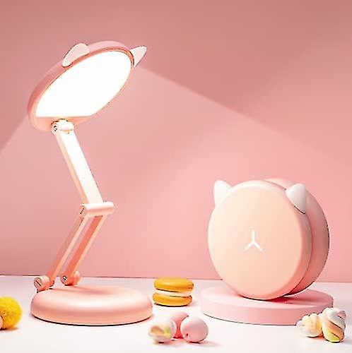 Cute Desk Lamp For Kids， Led Desk Lamp Usb Charging and Stepless Dimming， Small Desk Lamp +portable Foldable Rechargeable， Led Desk Lamps For Home Offic