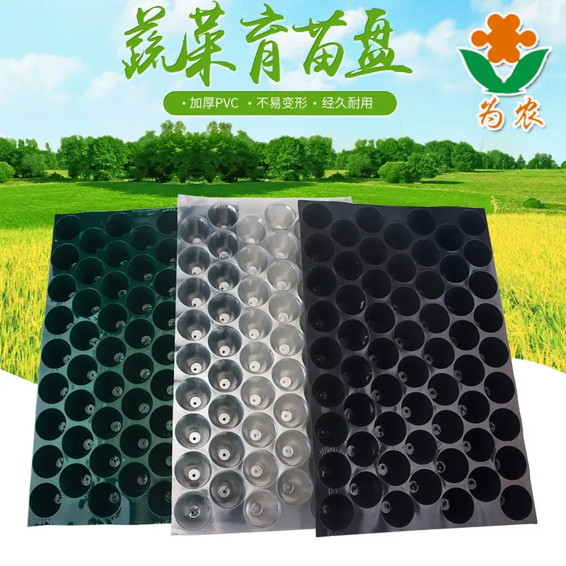 Supply 60g PVC round hole vegetable seedling tray  plastic