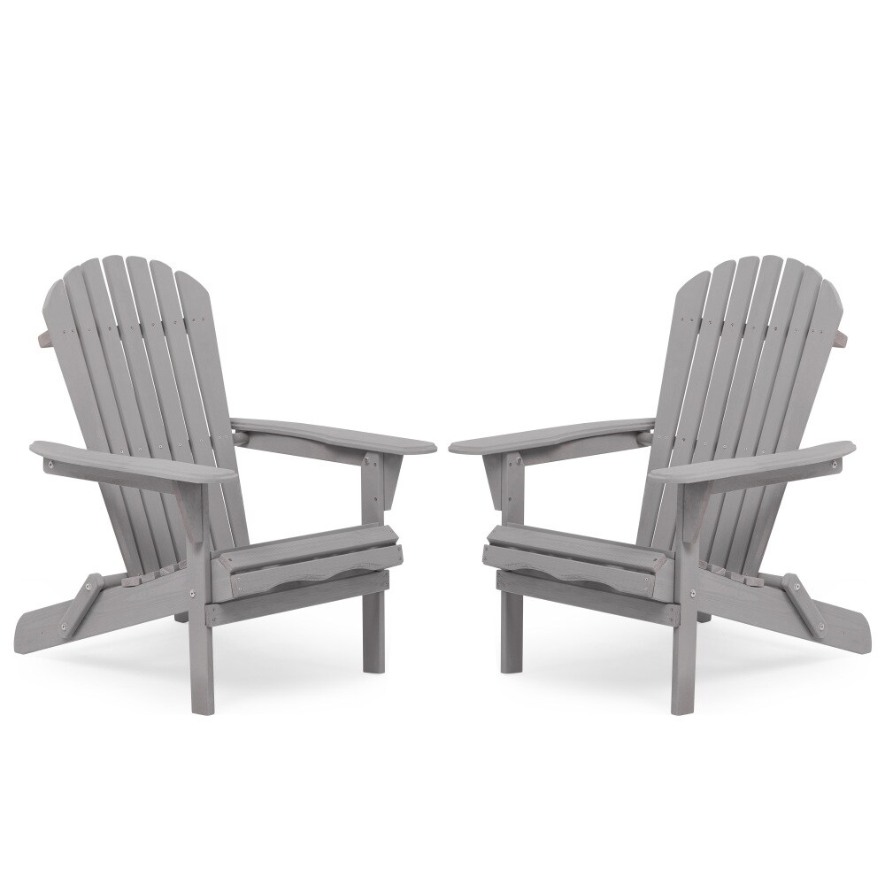 Wooden Folding Adirondack Chair Set of 2