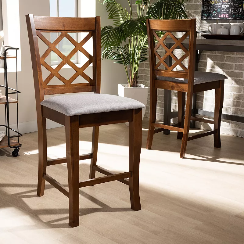 Baxton Studio Aria Pub Counter Stool 2-piece Set