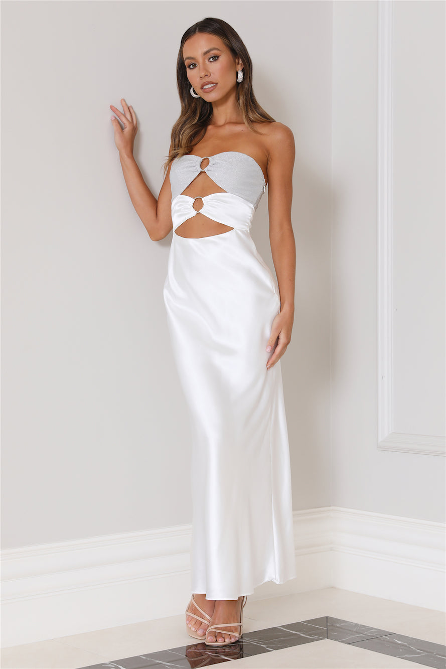 Glam Vibes Maxi Dress White