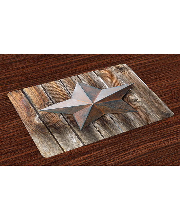 Ambesonne Primitive Country Place Mats Set of 4