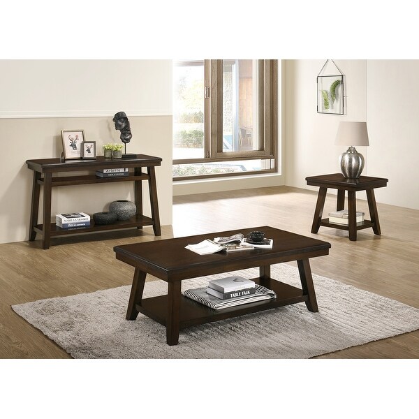 Rectangular Console Table In Dark Espresso