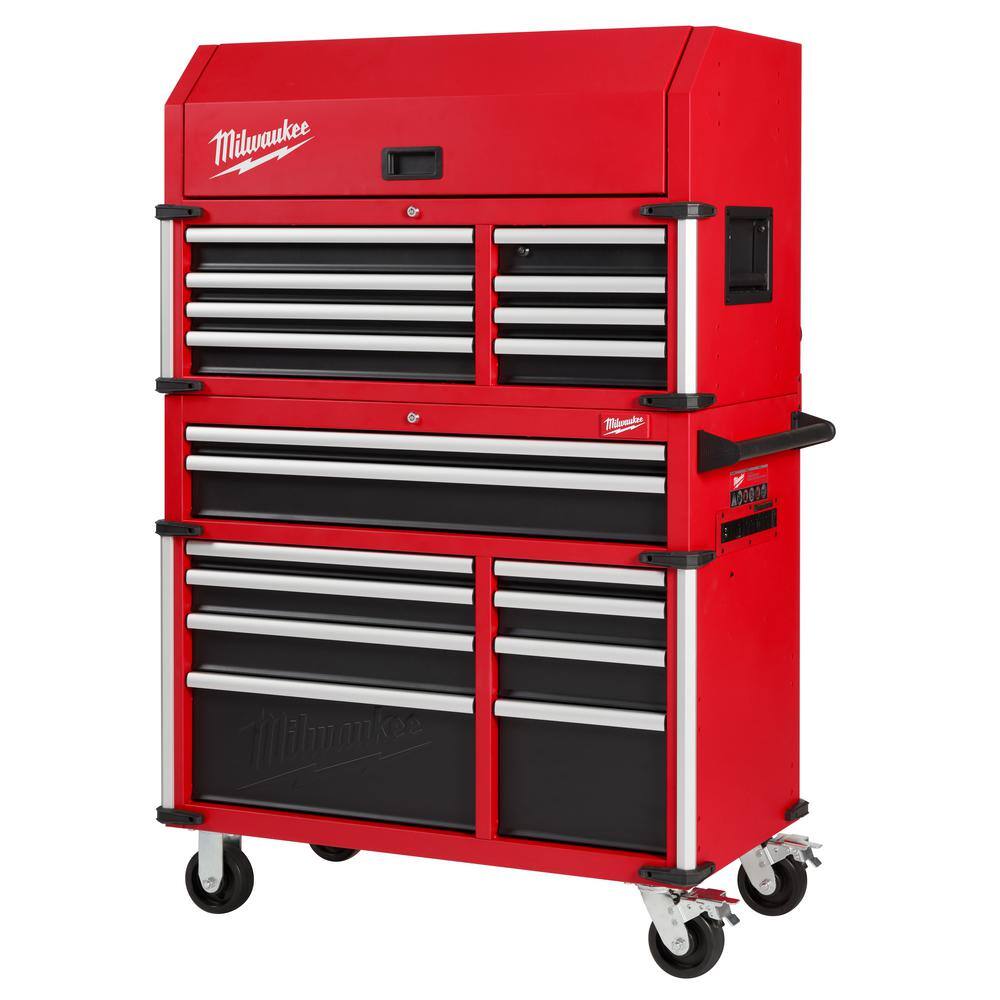 MW 41 in.W x 22 in. D  18 Drawer Heavy Duty Tool Storage Tool Chest Combo in Rd 48-22-8549