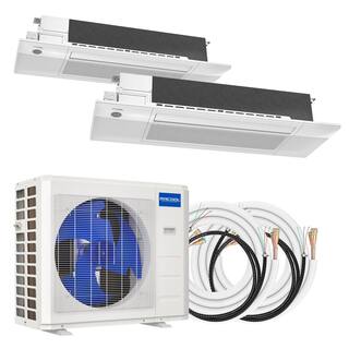 MRCOOL DIY 27000 BTU 2.25-Ton 2-Zone 22 SEER Ductless Mini-Split AC and Heat Pump with Cassettes 12K+18K  2550ft Lines DIYM227HPC03C10