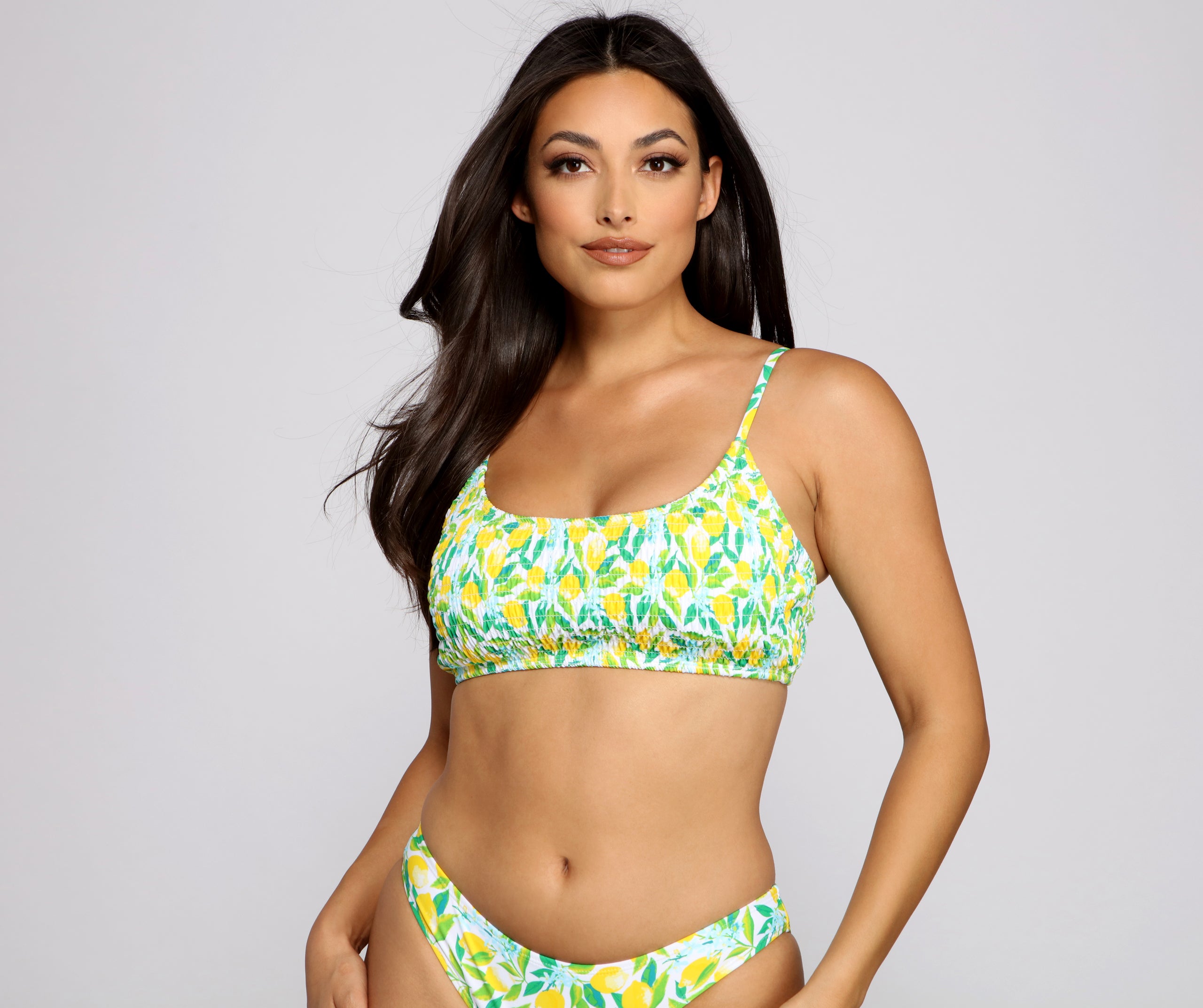 You're The Zest Lemon Print Bikini Top