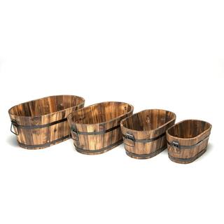 Devault Enterprises DeVault Wooden Oval Planter (Set of 4) DEVBP214