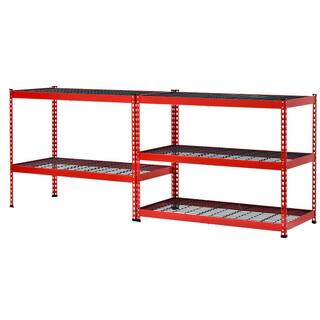 Husky 5-Tier Heavy Duty Steel Garage Storage Shelving Unit in Red (48 in. W x 78 in. H x 24 in. D) MR482478W5-R